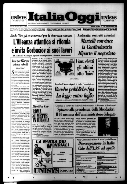 Italia oggi : quotidiano di economia finanza e politica